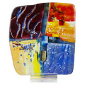 Abstract Art Glass 16"L x 15"H